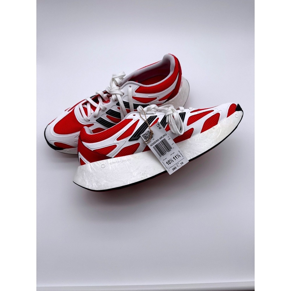 Adidas Adizero Aruku Red White Black Mens Running Shoes IH8162 Size 10.5 New